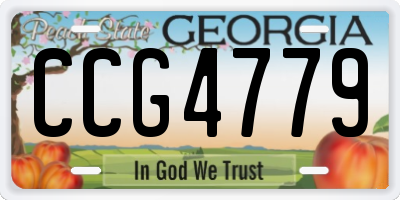 GA license plate CCG4779
