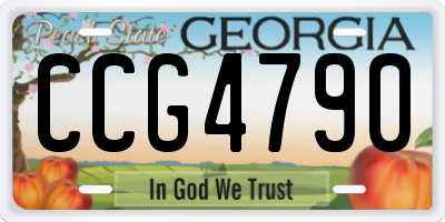 GA license plate CCG4790