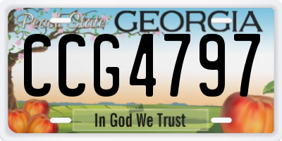 GA license plate CCG4797