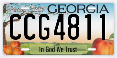 GA license plate CCG4811
