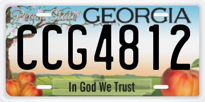 GA license plate CCG4812