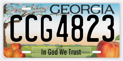 GA license plate CCG4823
