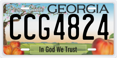 GA license plate CCG4824