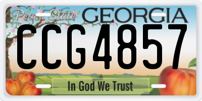 GA license plate CCG4857