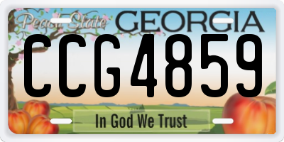 GA license plate CCG4859