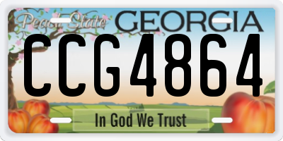 GA license plate CCG4864