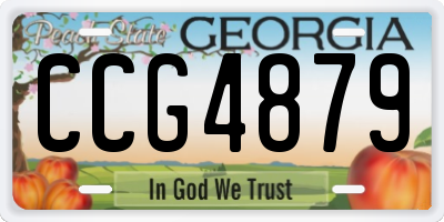 GA license plate CCG4879