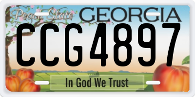 GA license plate CCG4897