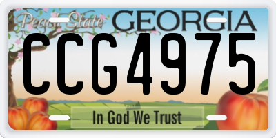 GA license plate CCG4975