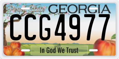 GA license plate CCG4977