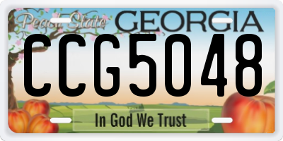 GA license plate CCG5048