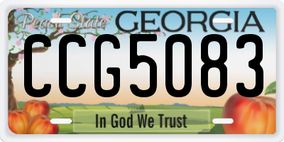 GA license plate CCG5083