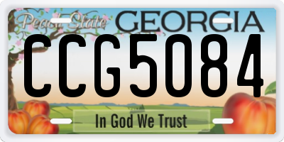 GA license plate CCG5084