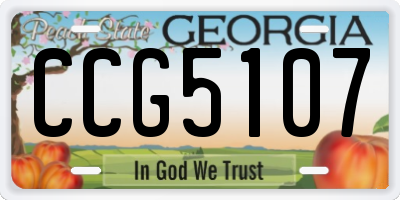 GA license plate CCG5107