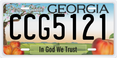 GA license plate CCG5121
