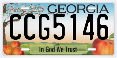 GA license plate CCG5146