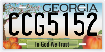 GA license plate CCG5152
