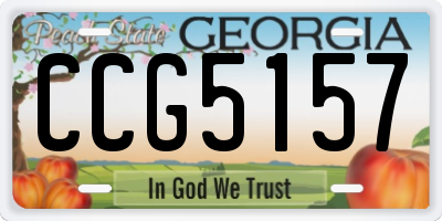 GA license plate CCG5157