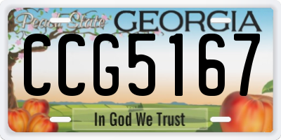 GA license plate CCG5167