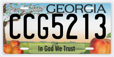 GA license plate CCG5213