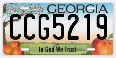 GA license plate CCG5219