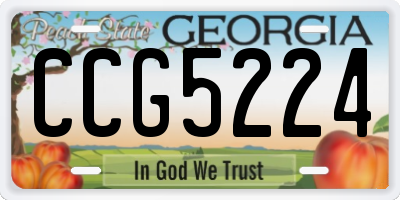 GA license plate CCG5224
