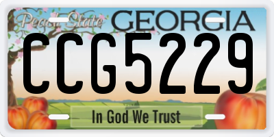 GA license plate CCG5229