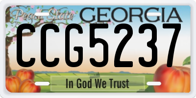 GA license plate CCG5237