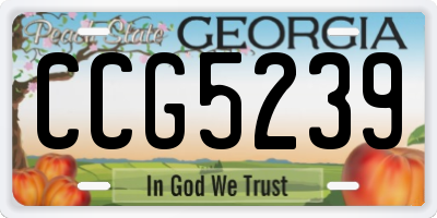 GA license plate CCG5239