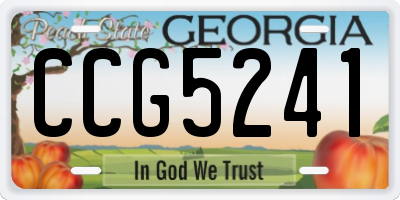 GA license plate CCG5241