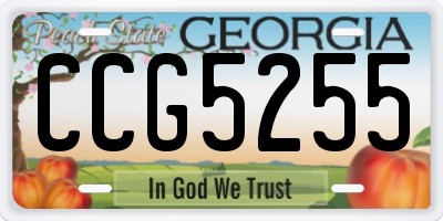 GA license plate CCG5255
