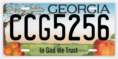 GA license plate CCG5256