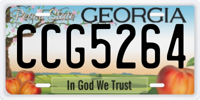 GA license plate CCG5264