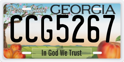 GA license plate CCG5267