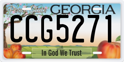 GA license plate CCG5271