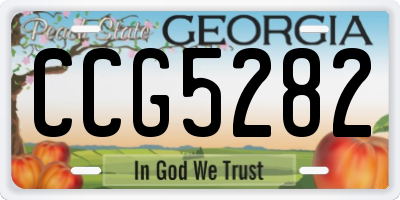 GA license plate CCG5282