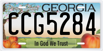 GA license plate CCG5284