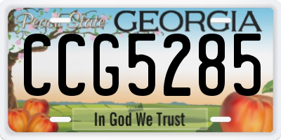 GA license plate CCG5285
