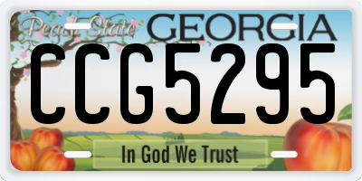 GA license plate CCG5295