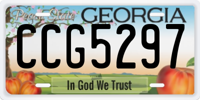 GA license plate CCG5297
