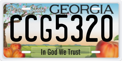 GA license plate CCG5320