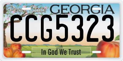 GA license plate CCG5323
