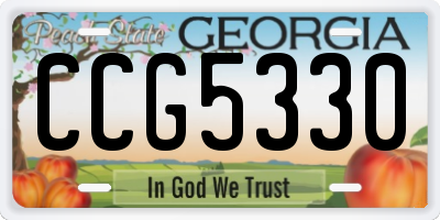 GA license plate CCG5330