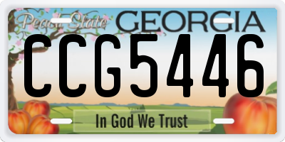 GA license plate CCG5446