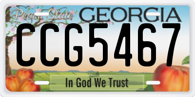 GA license plate CCG5467