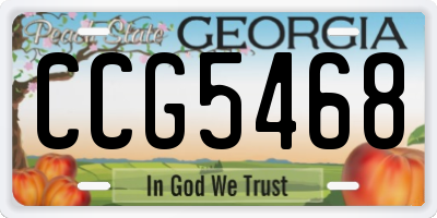 GA license plate CCG5468