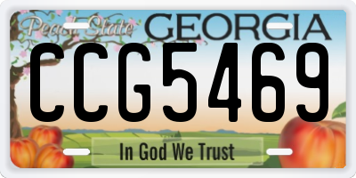 GA license plate CCG5469