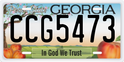 GA license plate CCG5473
