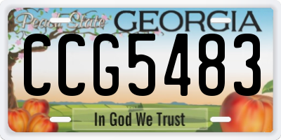 GA license plate CCG5483