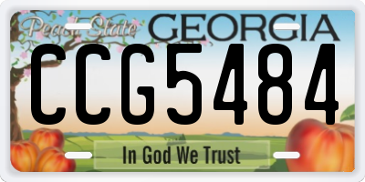 GA license plate CCG5484